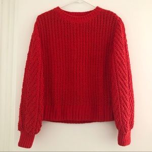 H&M Chenille Knit Crew Neck Sweater